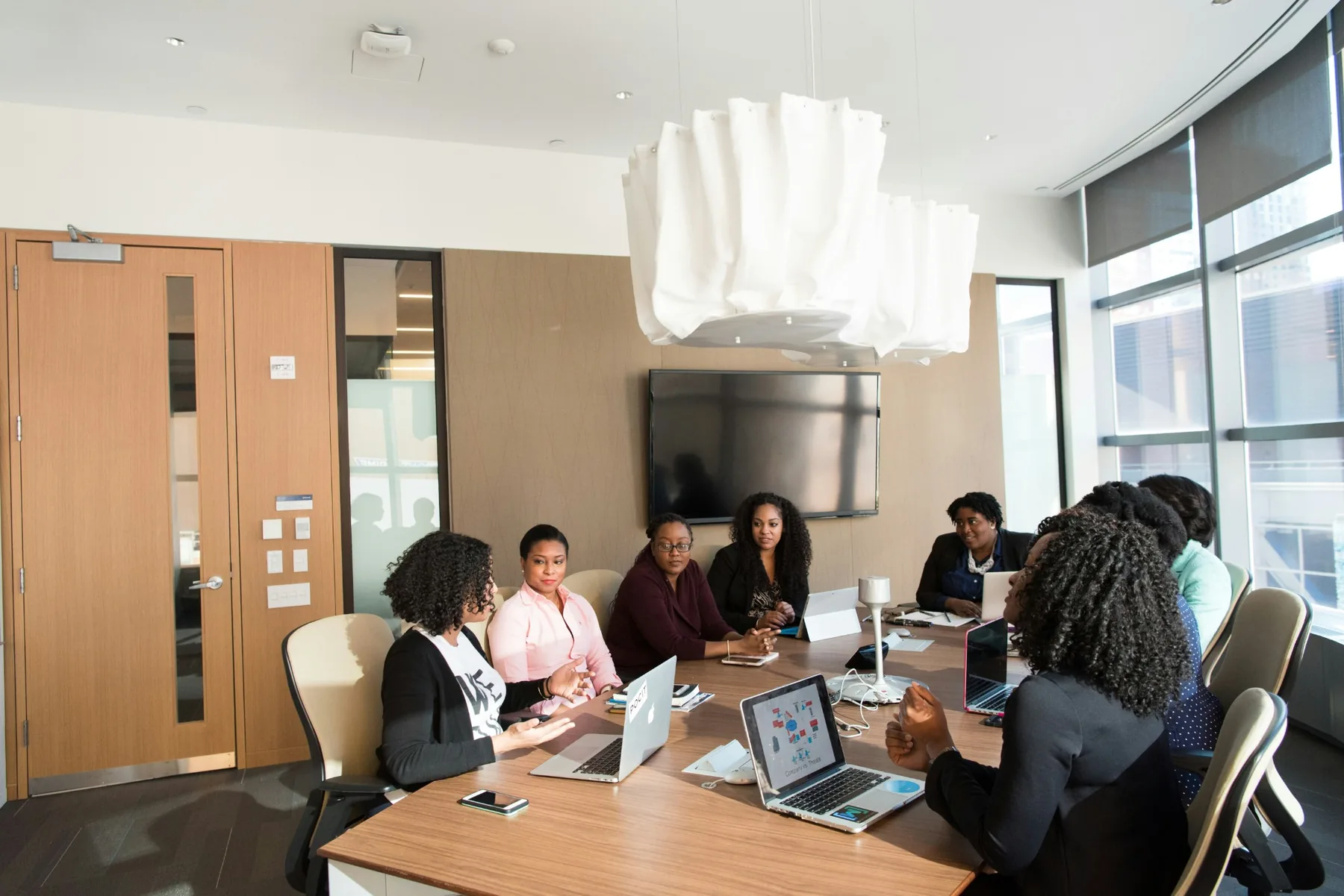 Business team reviewing documents