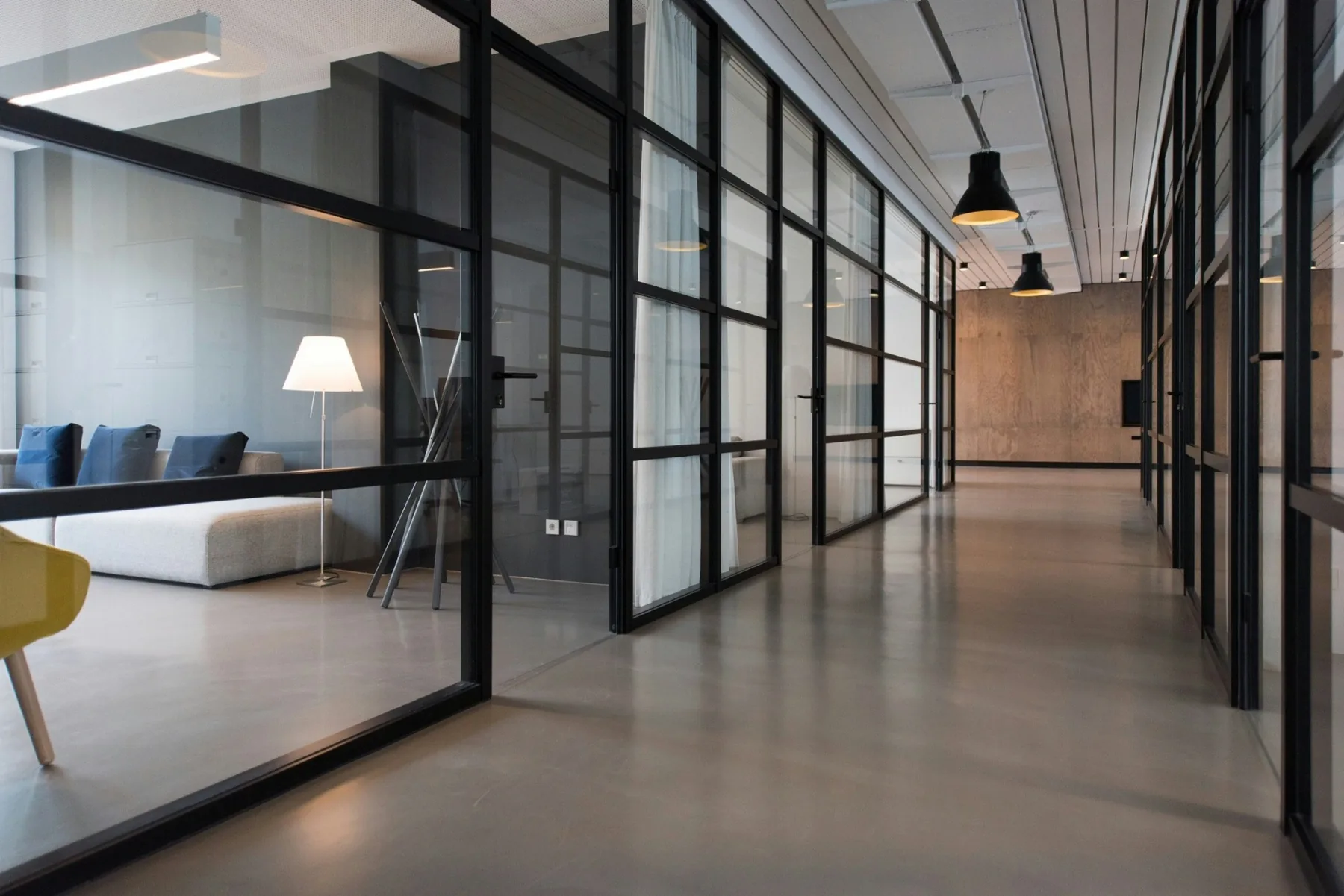 Modern office environment supporting digital work